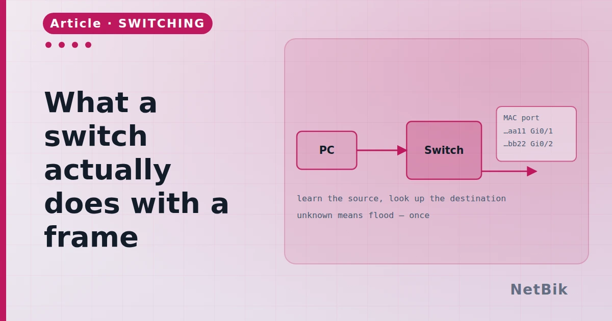 What a switch actually does with a frame