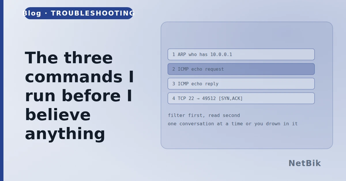 The three commands I run before I believe anything